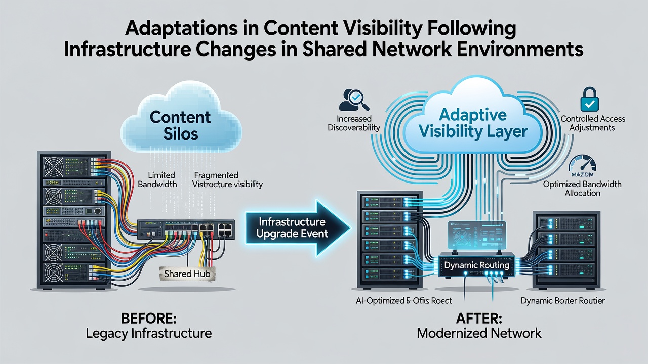Chart illustrating visibility recovery timelines after infrastructure updates in shared networks
